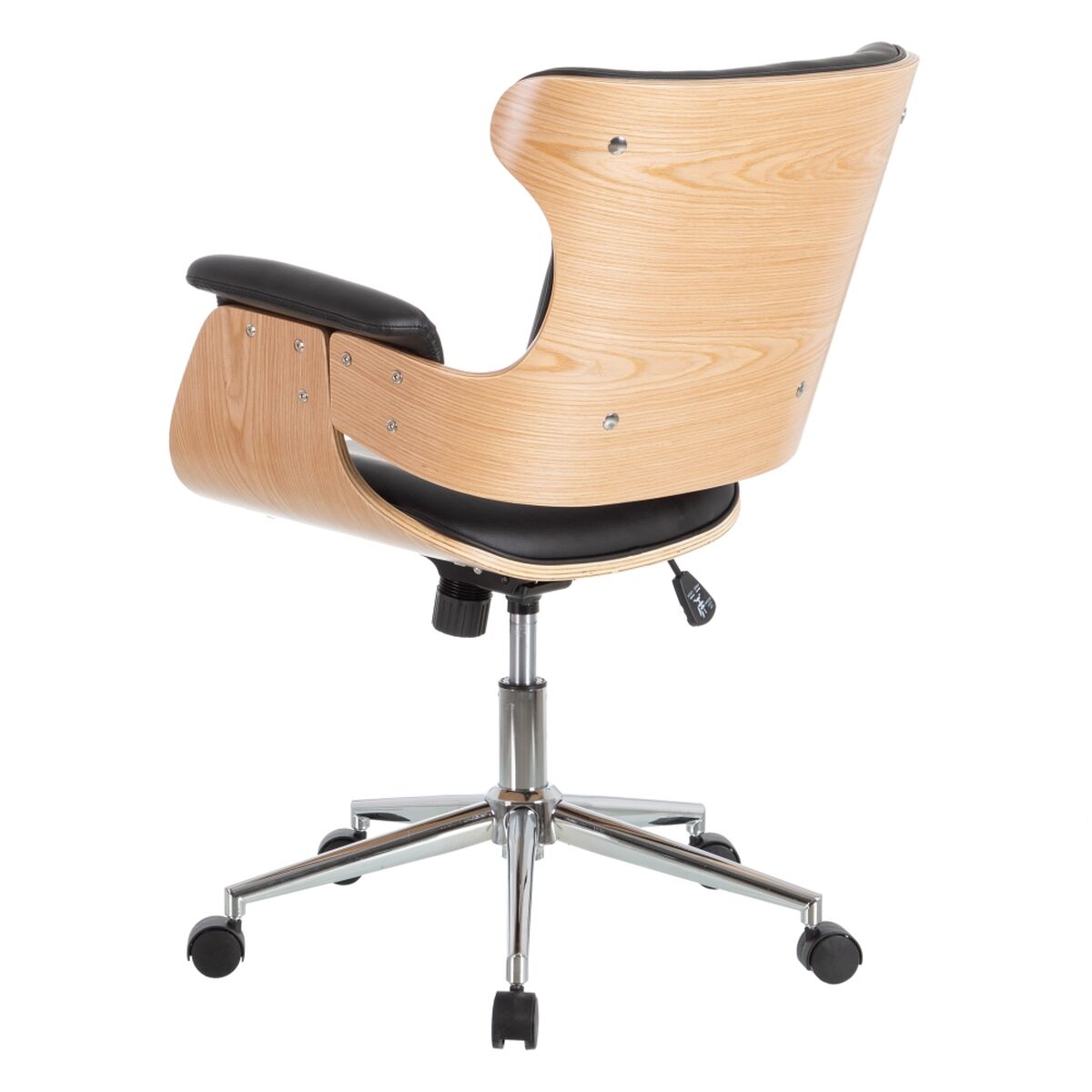 Chaise de Bureau Noir Naturel 68 x 62 x 85 cm